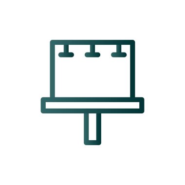 Billboard Satırı Gradyan Vektör Simgesi Tasarımı