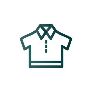 Gömlek Çizgisi Gradyan Vektör Simgesi Tasarımı