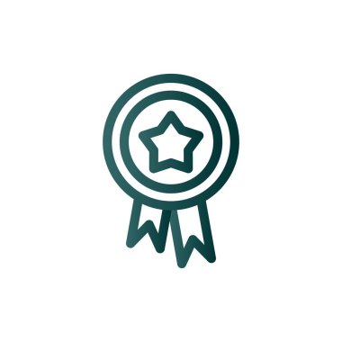 Rozet Çizgisi Gradyan Vektör Simgesi Tasarımı