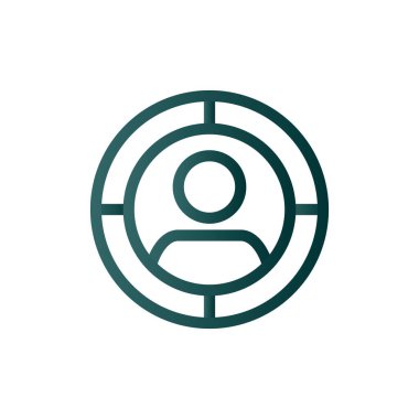 Hedef Satır Gradyan Vektör Simgesi Tasarımı