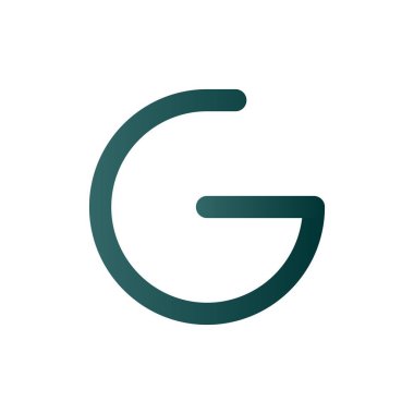 G Çizgisi Gradyan Vektör Simgesi Tasarımı