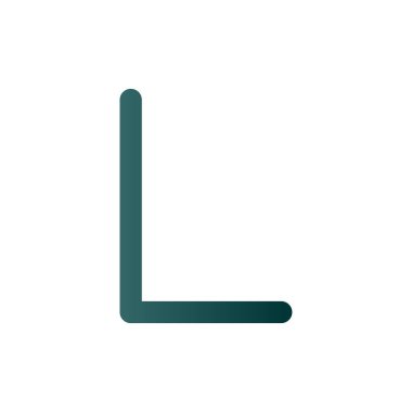 L Satırı Gradyan Vektör Simgesi Tasarımı