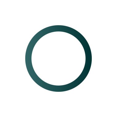 O Satırı Gradyan Vektör Simgesi Tasarımı