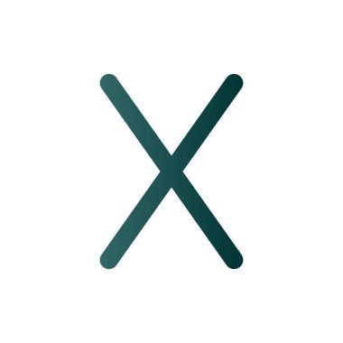 X Satırı Gradyan Vektör Simgesi Tasarımı