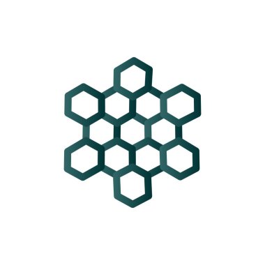 Bal peteği Satırı Gradyan Vektör Simgesi Tasarımı