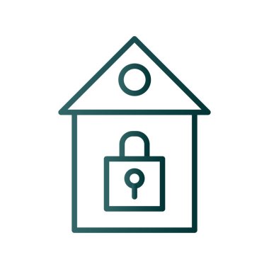 Koruma Hattı Gradyan Vektör Simgesi Tasarımı