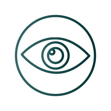 Göz Çizgisi Gradyan Vektör Simgesi Tasarımı