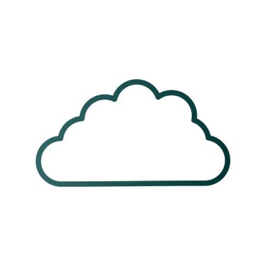 Bulut Satırı Gradyan Vektör Simgesi Tasarımı