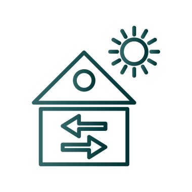 Satır Dönüşümü Gradyan Vektör Simgesi Tasarımı