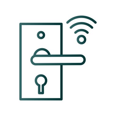 Satır Çizgisi Gradyan Vektör Simgesi Tasarımı