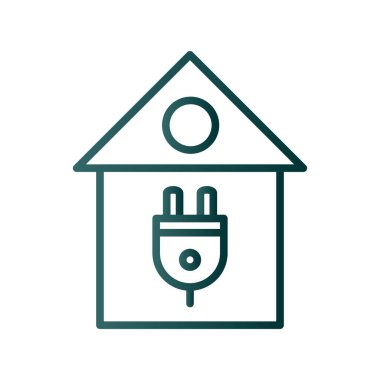 Eklenti Satırı Gradyan Vektör Simgesi Tasarımı