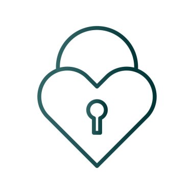 Satır Gradyan Vektör Simgesi Tasarımı Kilitle