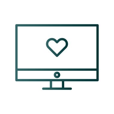 Satır Çizgisi Gradyan Vektör Simgesi Tasarımı