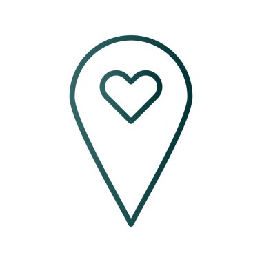 Harita Satırı Gradyan Vektör Simgesi Tasarımı