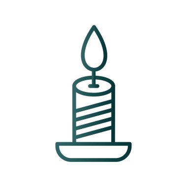 Mum Satırı Gradyan Vektör Simgesi Tasarımı