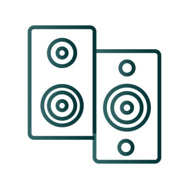 Woofer Satırı Gradyan Vektör Simgesi Tasarımı