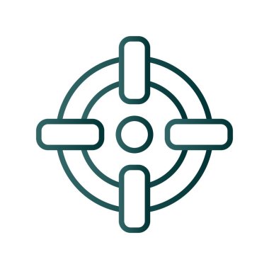 Hedef Satır Gradyan Vektör Simgesi Tasarımı