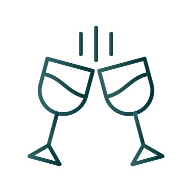 İçme Satırı Gradyan Vektör Simgesi Tasarımı