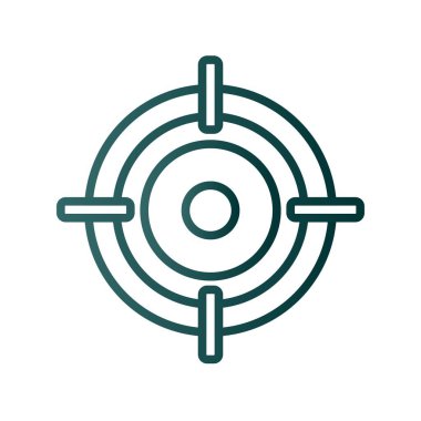 Hedef Satır Gradyan Vektör Simgesi Tasarımı