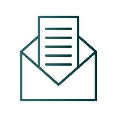 E- posta Satırı Gradyan Vektör Simgesi Tasarımı