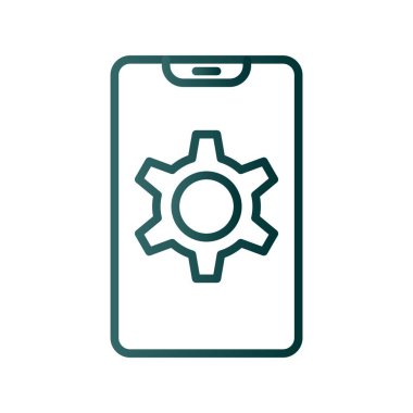 Vites Çizgisi Gradyan Vektör Simgesi Tasarımı