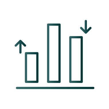 Büyüme Çizgisi Gradyan Vektör Simgesi Tasarımı