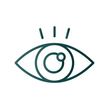 Göz Çizgisi Gradyan Vektör Simgesi Tasarımı