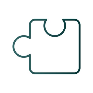 Bulmaca Satırı Gradyan Vektör Simgesi Tasarımı