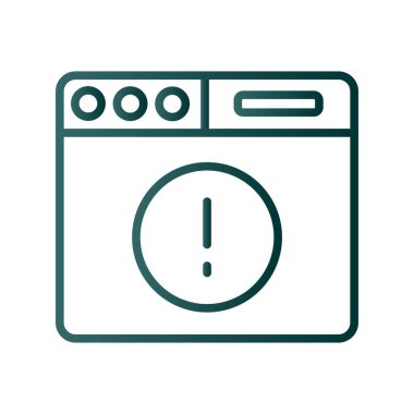 uyarı Satırı Gradyan Vektör Simgesi Tasarımı