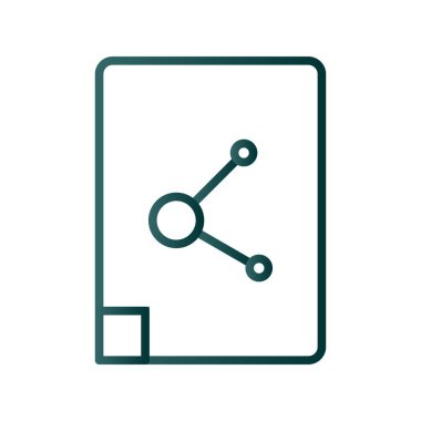 Kağıt Satırı Gradyan Vektör Simgesi Tasarımı