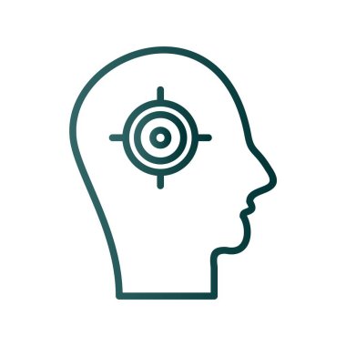 Hedef Satır Gradyan Vektör Simgesi Tasarımı