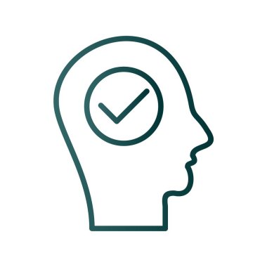 Kene Satırı Gradyan Vektör Simgesi Tasarımı