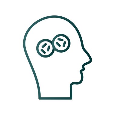 Hücre Satırı Gradyan Vektör Simgesi Tasarımı