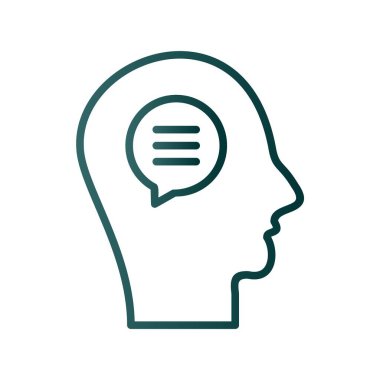 Konuşma Satırı Gradyan Vektör Simgesi Tasarımı