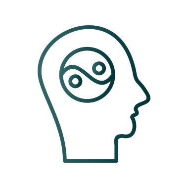 Yang Satırı Gradyan Vektör Simgesi Tasarımı