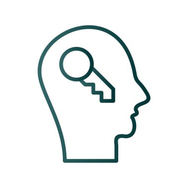 Anahtar Satırı Gradyan Vektör Simgesi Tasarımı