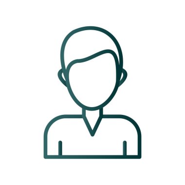 Kullanıcı Satırı Gradyan Vektör Simgesi Tasarımı