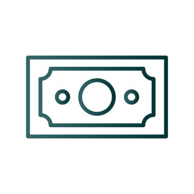 Dolar Çizgisi Gradyan Vektör Simgesi Tasarımı