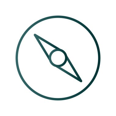 Pusula Satırı Gradyan Vektör Simgesi Tasarımı