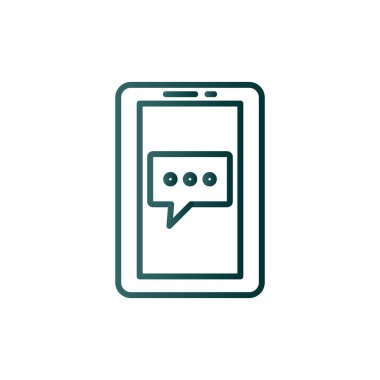 Sohbet Satırı Gradyan Vektör Simgesi Tasarımı