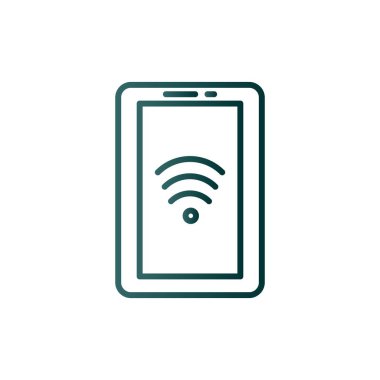 wifi Satırı Gradyan Vektör Simgesi Tasarımı