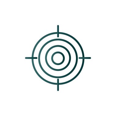 Hedef Satır Gradyan Vektör Simgesi Tasarımı