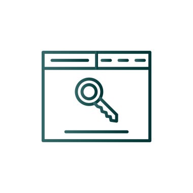 Anahtar Satırı Gradyan Vektör Simgesi Tasarımı