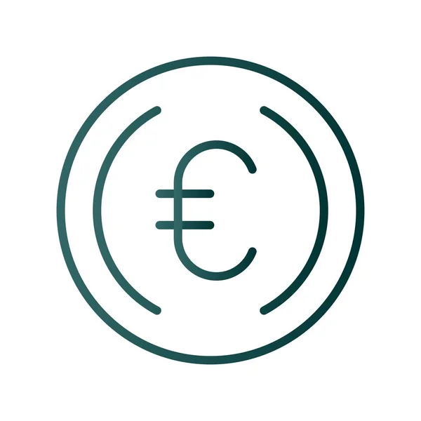 Currency Line Gradient Vector Icon Desig — Stock Vector