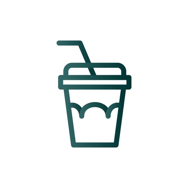 Soft Drink Line Gradient Vector Icon Desig — Stockvektor