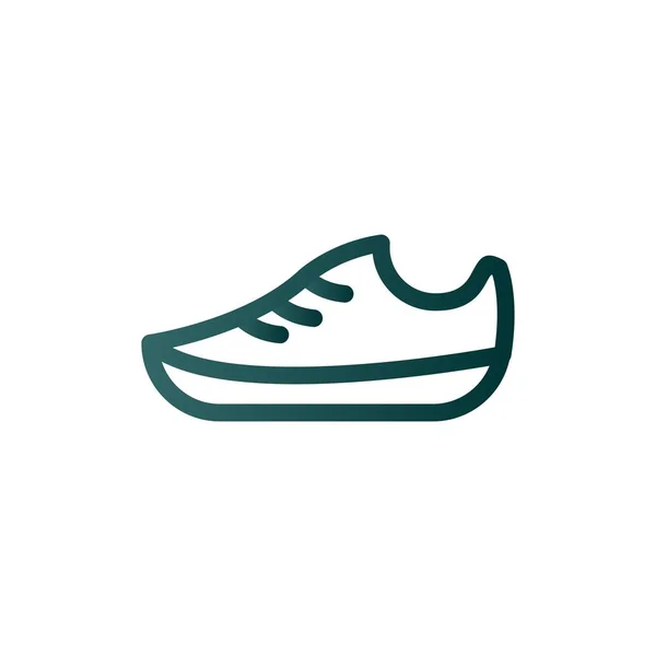 Sneakers Linea Gradiente Vettoriale Icona Desig — Vettoriale Stock