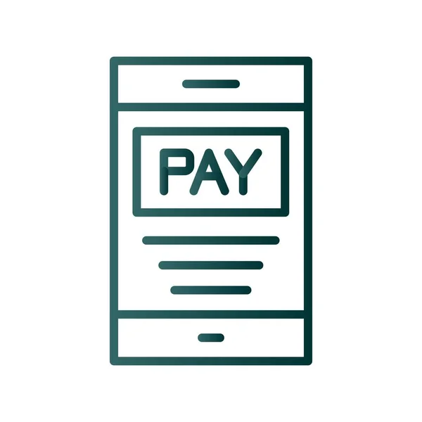 Pay Line Gradient Vector Icon Desig — Stockvektor