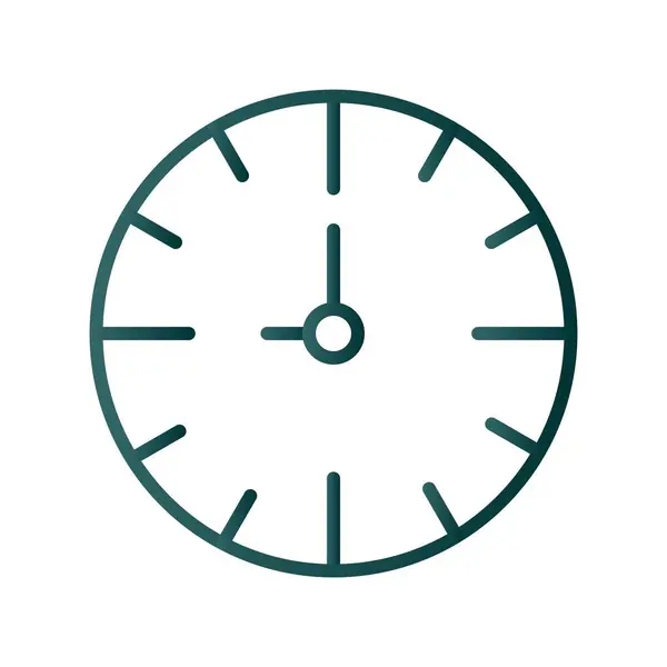 Reloj Línea Gradiente Vector Icono Desig — Vector de stock
