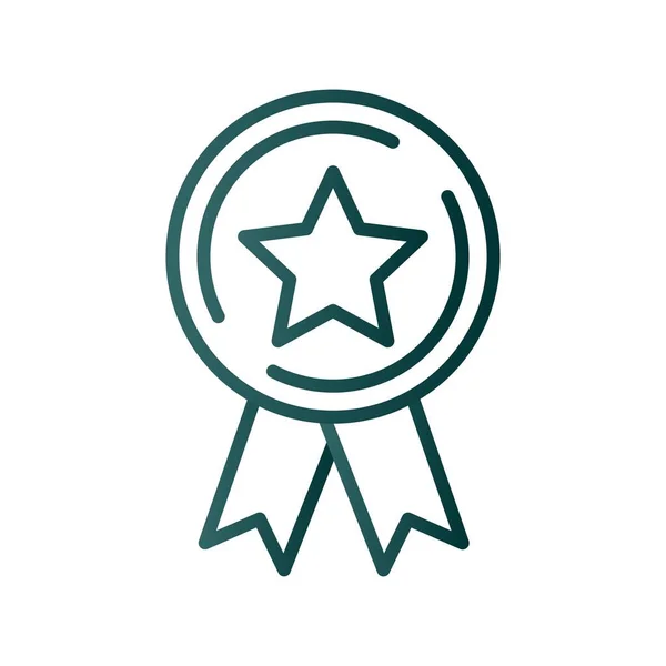 Award Line Gradient Vector Icon Desig — Stock Vector