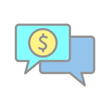 Sohbet Dolu Işık Vektörü Simgesi Tasarımı